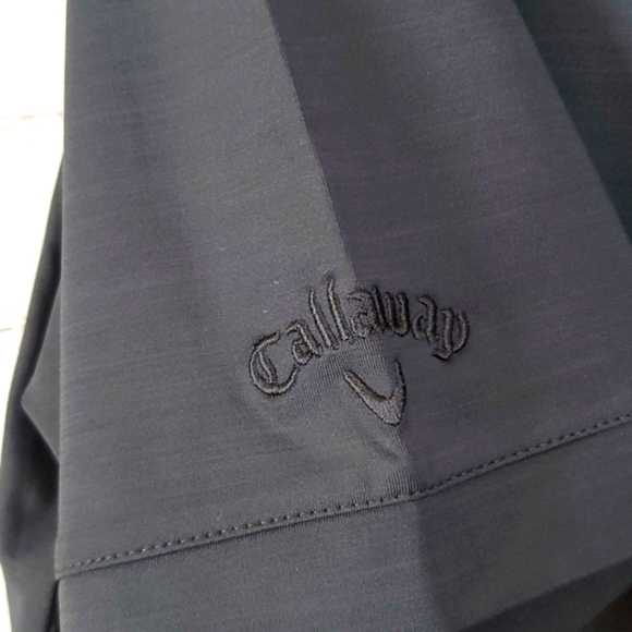 Callaway Opti Dri Black Polo Collared Short Sleeve Golf Shirt Mens Size Large - Picture 9 of 17